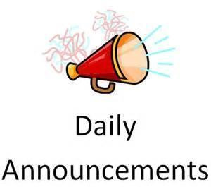 daily announcement